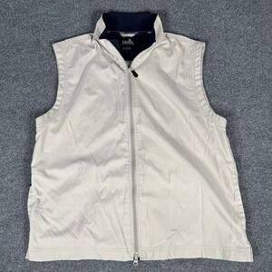 Vintage Ashworth Golf Vest Men's Large Beige 90s Y2K Preppy